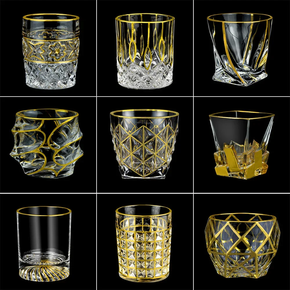 تمثال ذهبي زجاج كريستال مرسومة - مراجعة Home Bar Set وسعره